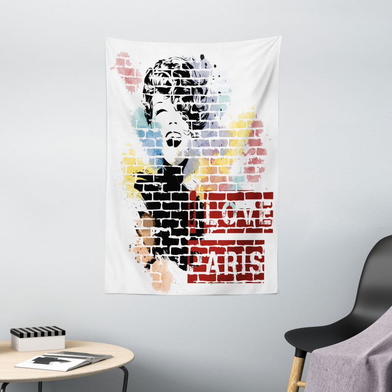 Fashion Girl Graffiti Tapestry