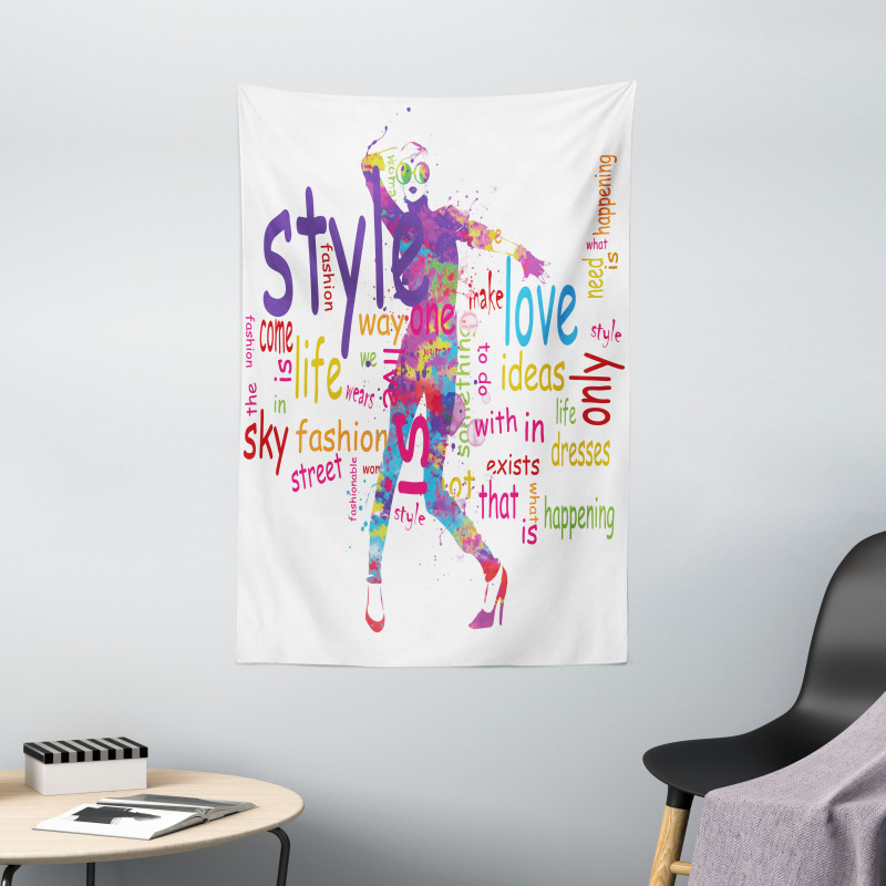 Woman Silhouette Tapestry