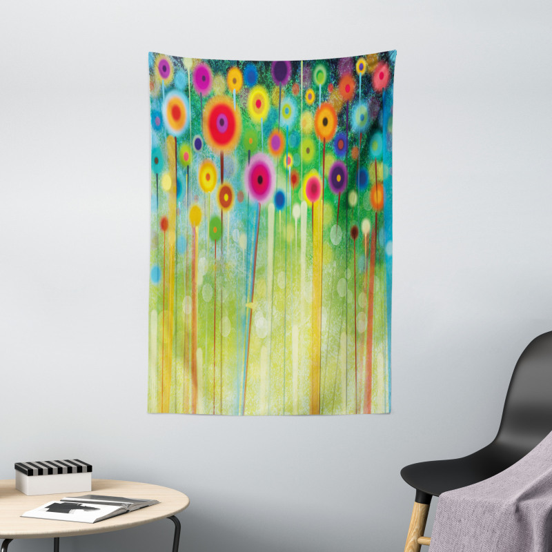 Abstract Art Dandelion Tapestry
