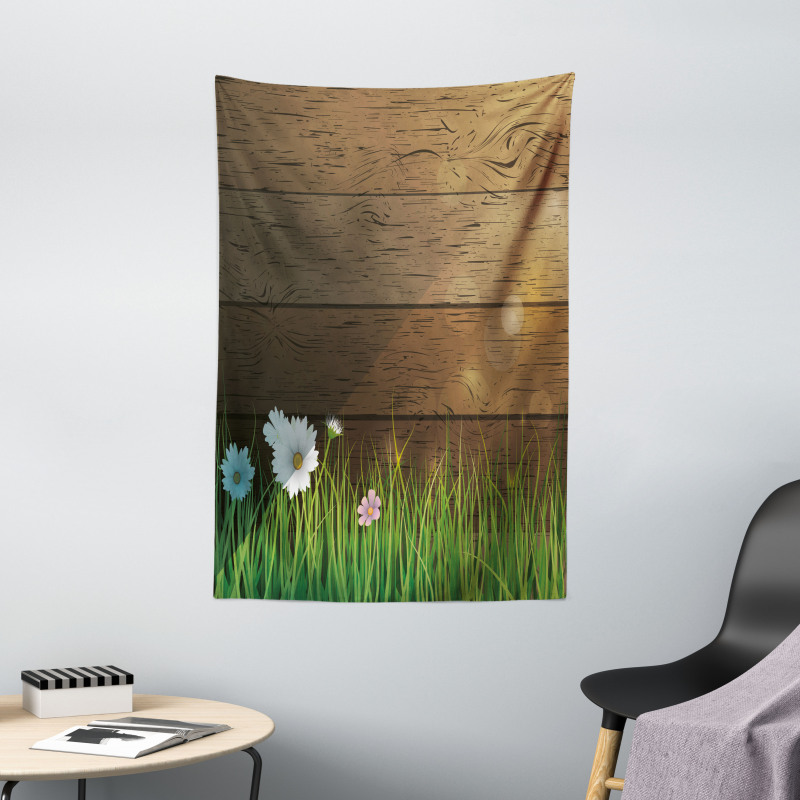 Chamomile Field Grass Tapestry
