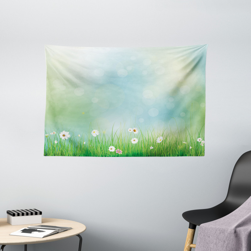 Spring Nature Field Wide Tapestry