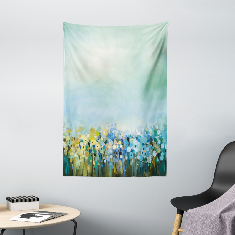 Aqua Painting Effect Tapestry