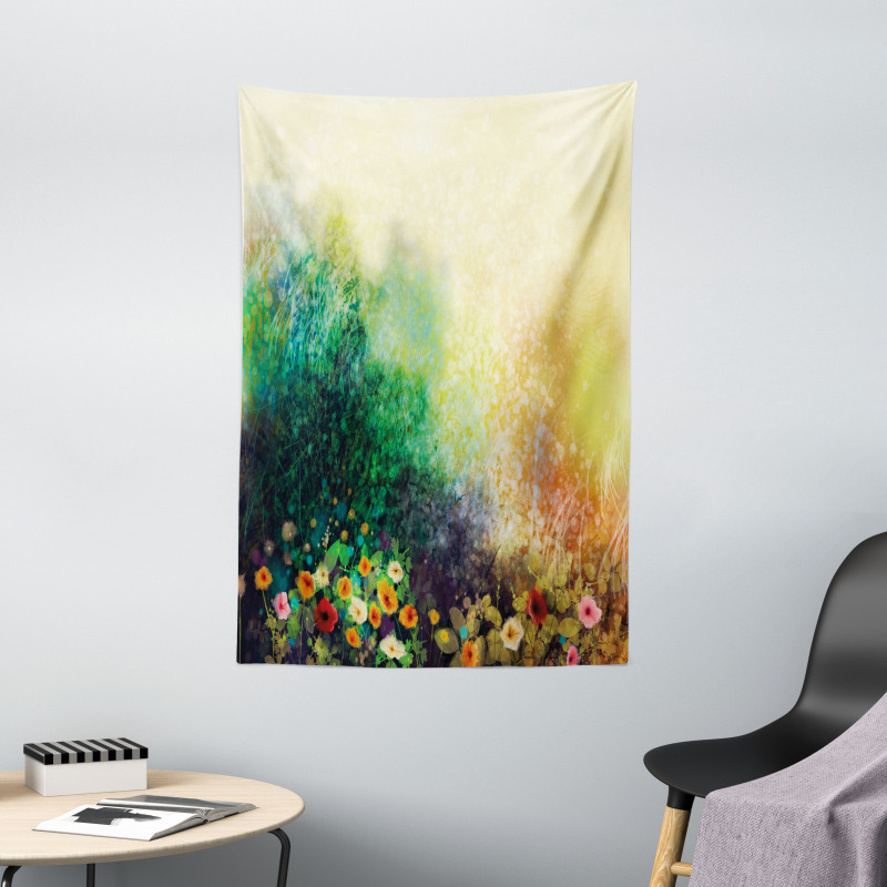 Wild Flowers on Meadow Tapestry