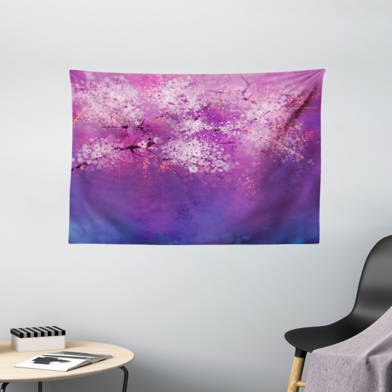 Hazy Romantic Paint Wide Tapestry