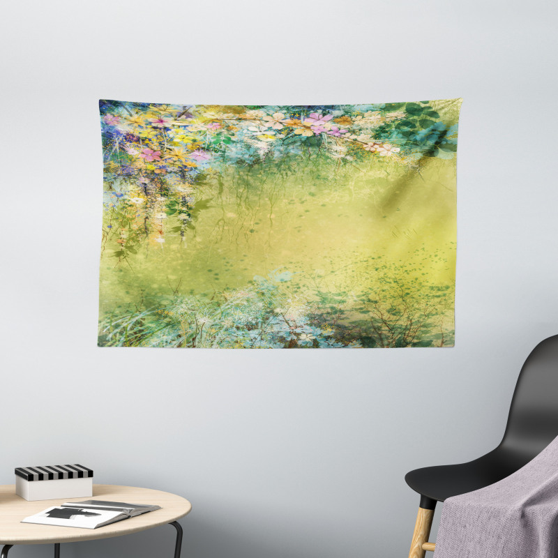 Spring Foliage Vintage Wide Tapestry