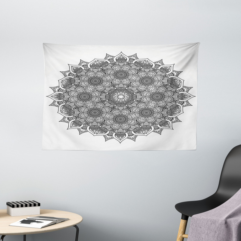 Mandala Ottoman Floral Wide Tapestry