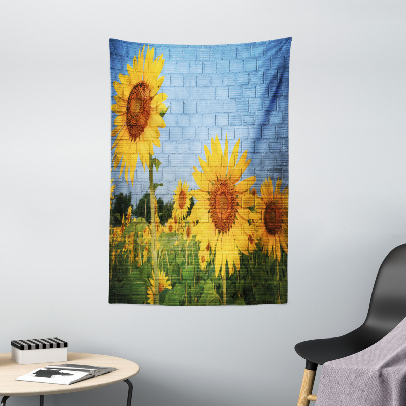 Sunflowers on the Wall Tapestry