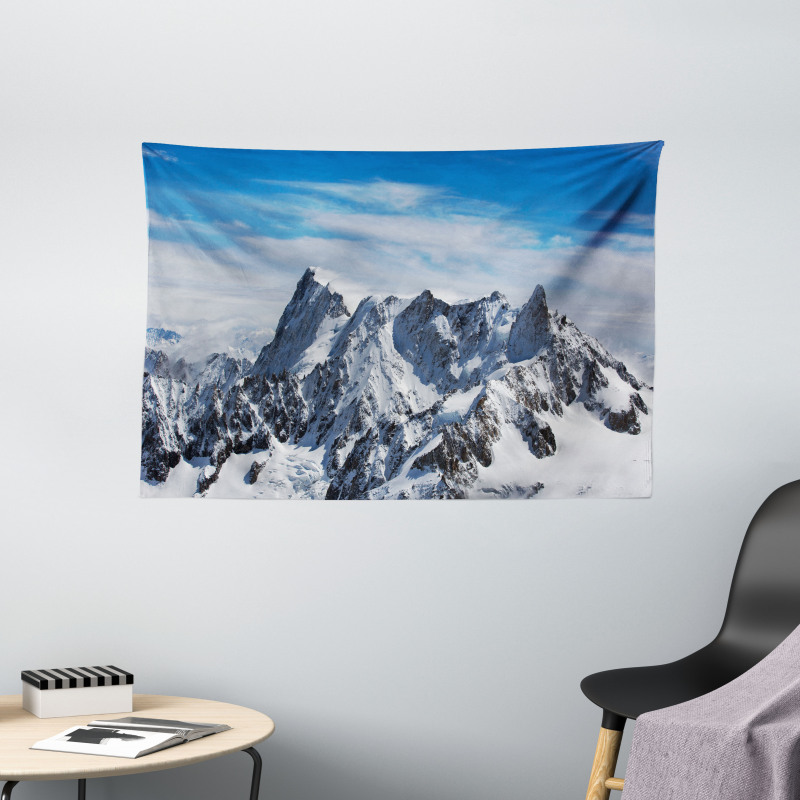 Picturesque Mont Blanc Wide Tapestry
