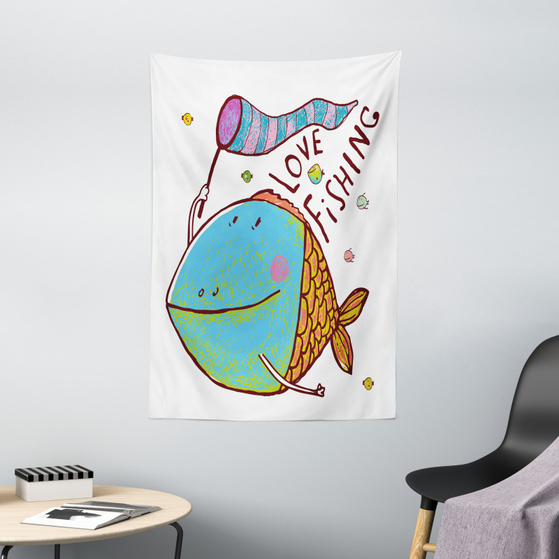 Funny Cartoon Illustration Tapestry