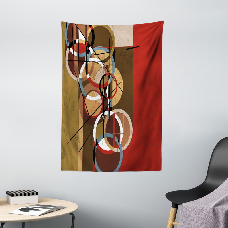 Retro Grunge Surreal Art Tapestry