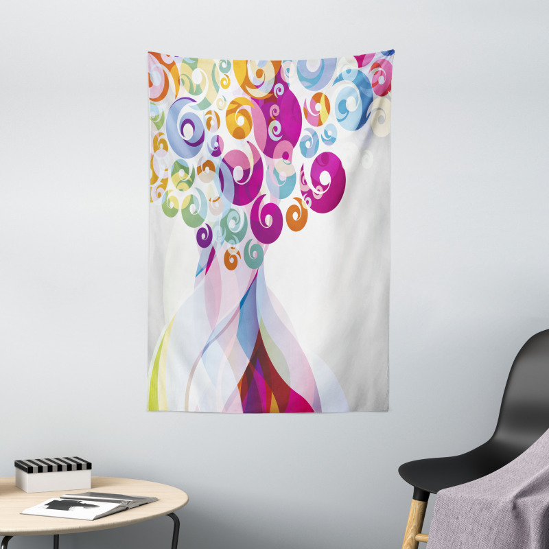 Colorful Flames Tapestry