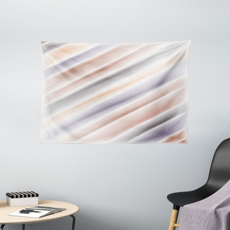 Blurred Stripes Modern Wide Tapestry