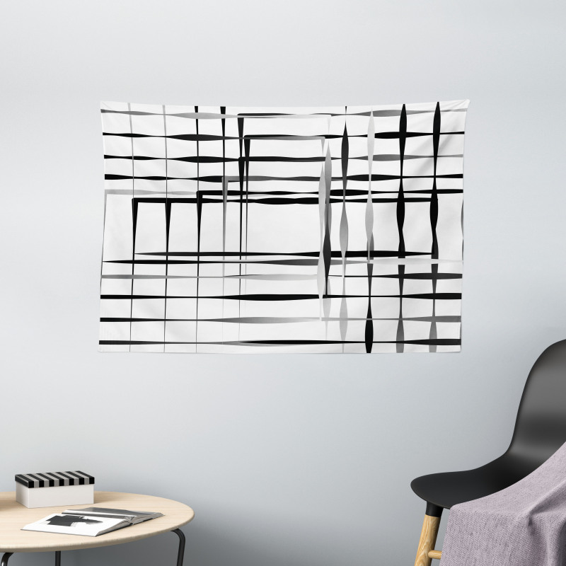 Abstract Art Geometric Wide Tapestry