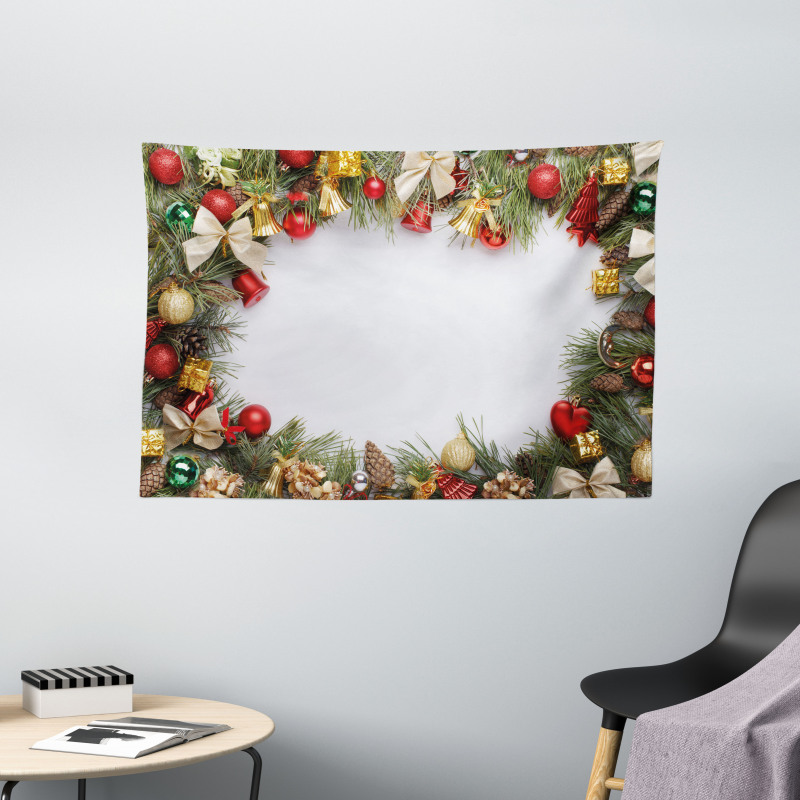 Garland Frame Noel Art Wide Tapestry