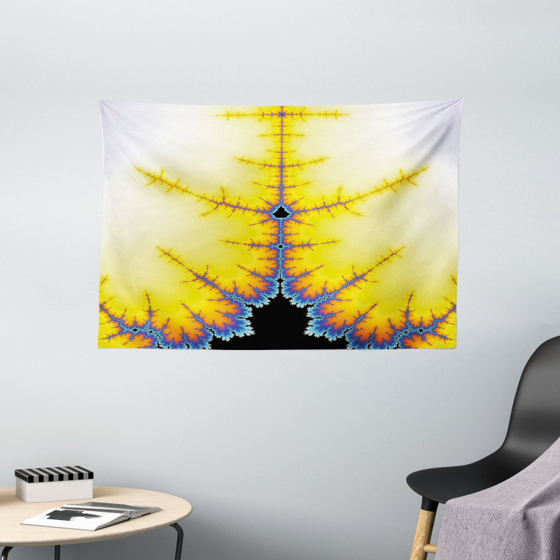 Psychedelic Digital Art Wide Tapestry