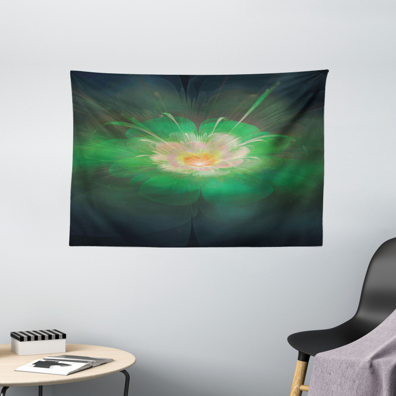 Digital Abstract Buds Wide Tapestry