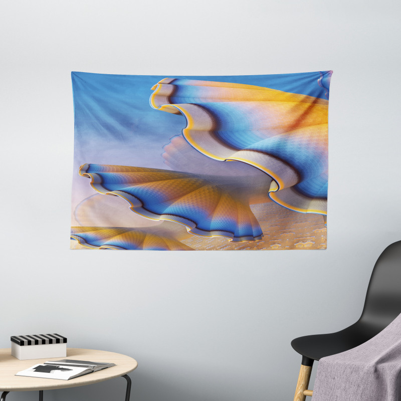 Sci Fi Shell Wide Tapestry