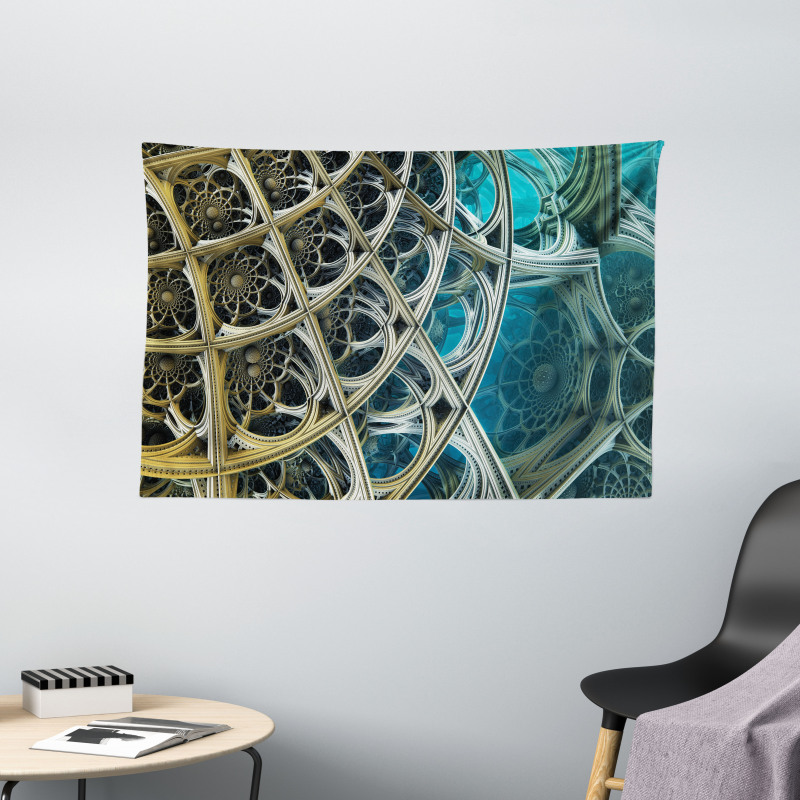 Floral Themeds Wide Tapestry