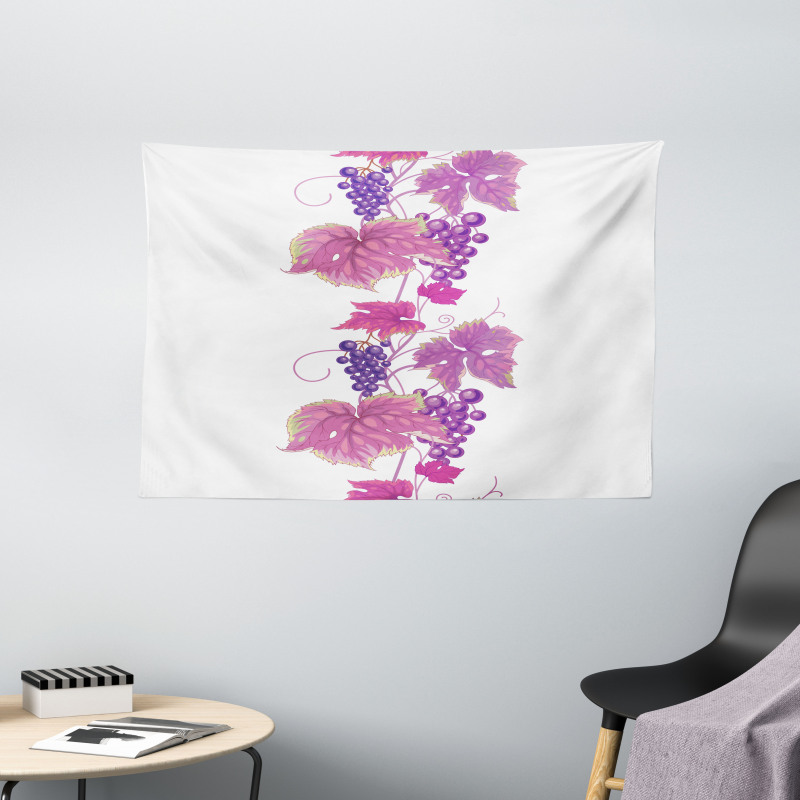 Vibrant Leaf and Plant Wide Tapestry