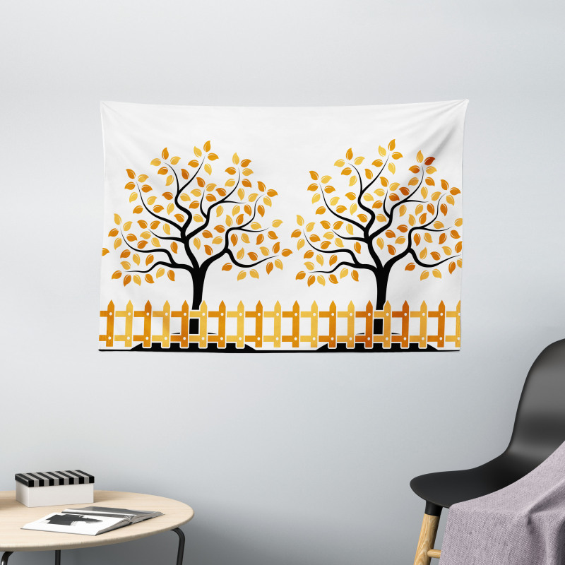Fall Autumn Trees Wide Tapestry