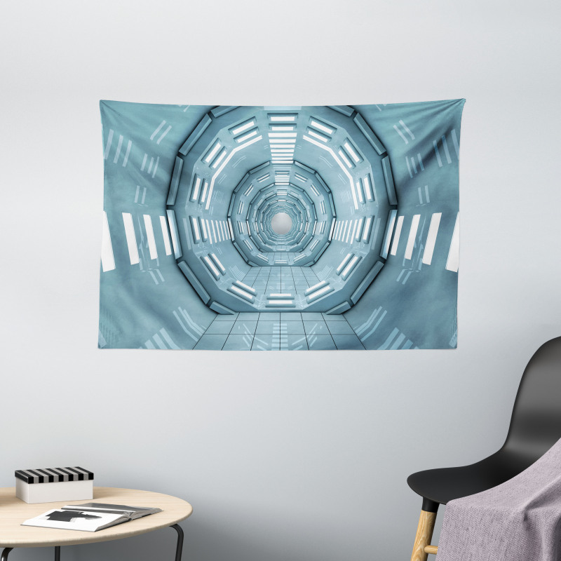 Cosmos Ufo Lands Wide Tapestry