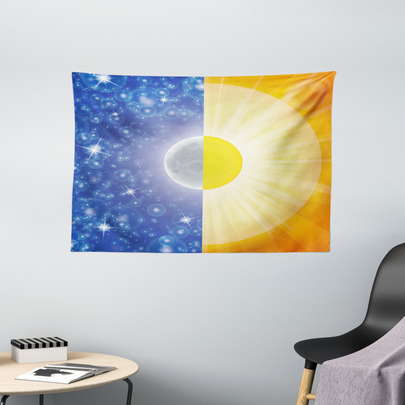 Sun Beams Sky Stars Wide Tapestry