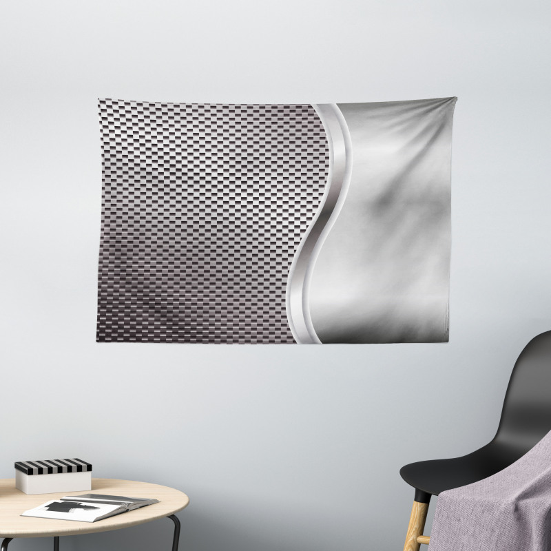 Square Shaped Grids Wide Tapestry
