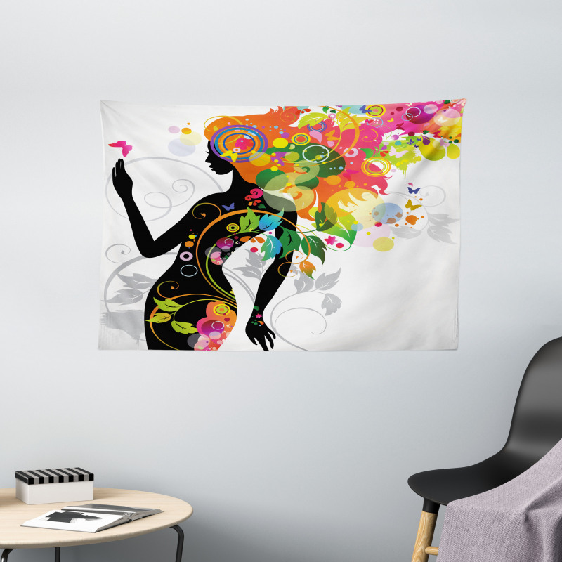 Butterfly Leaf Spring Wide Tapestry