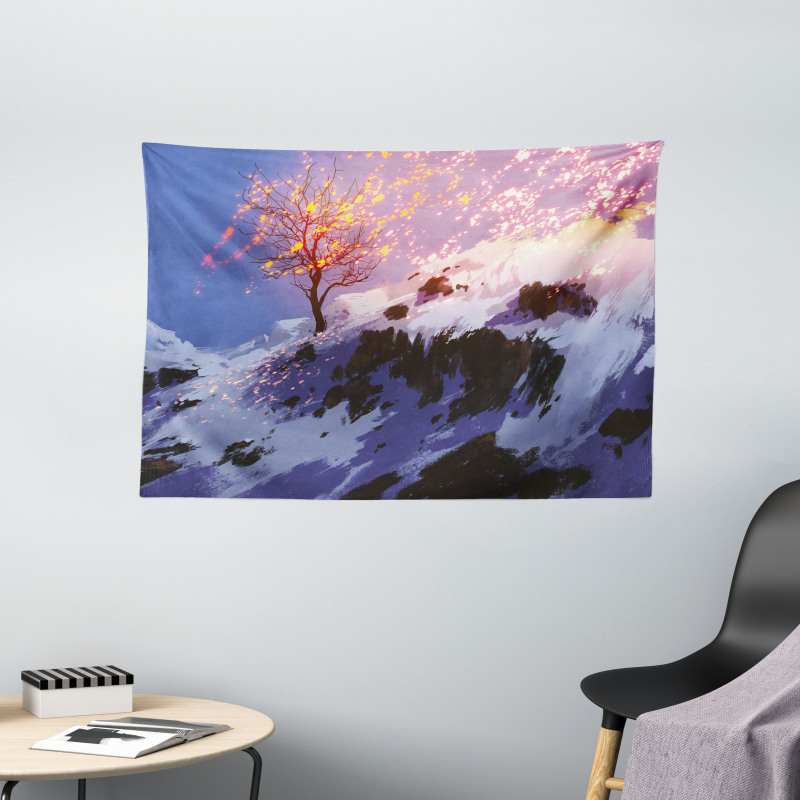 Winter Valley Wide Tapestry