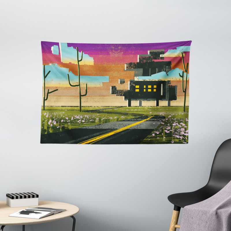 Futuristic Paint Wide Tapestry