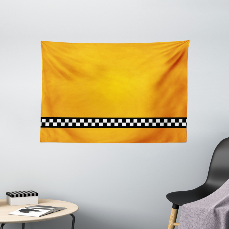 Yellow Cab Artdeco Wide Tapestry