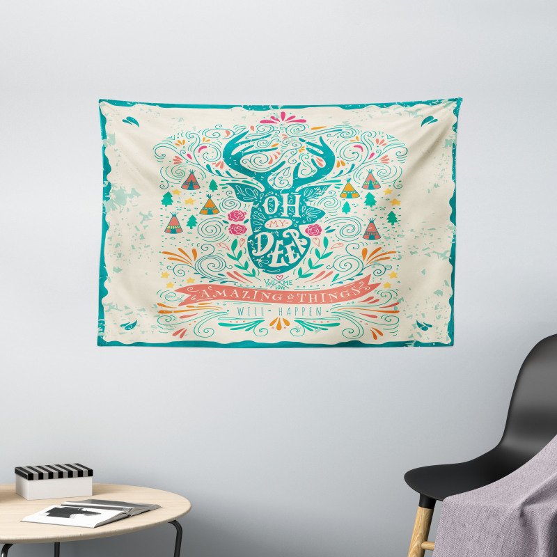 Inspirational Ornaments Wide Tapestry