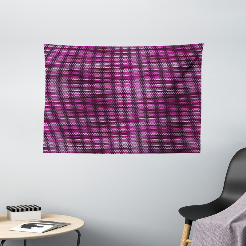 Vintage Knit Pattern Wide Tapestry