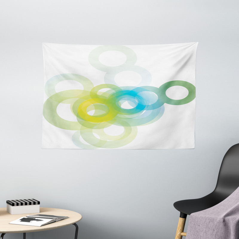 Modern Ombre Circle Wide Tapestry
