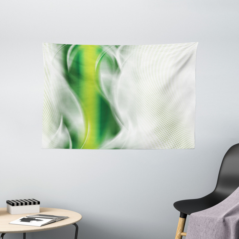 Cool Wavy Floral Wide Tapestry