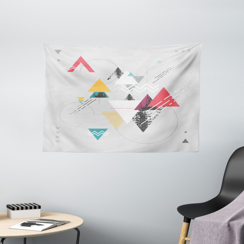 Triangle Geometric Wide Tapestry
