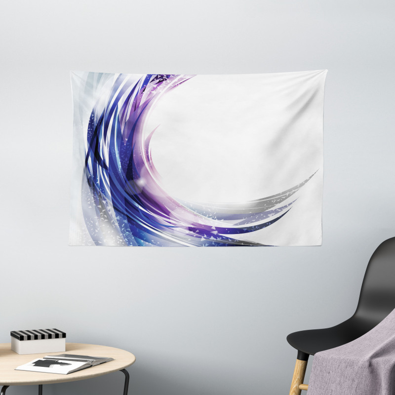 Wave Like Ombre Dots Wide Tapestry