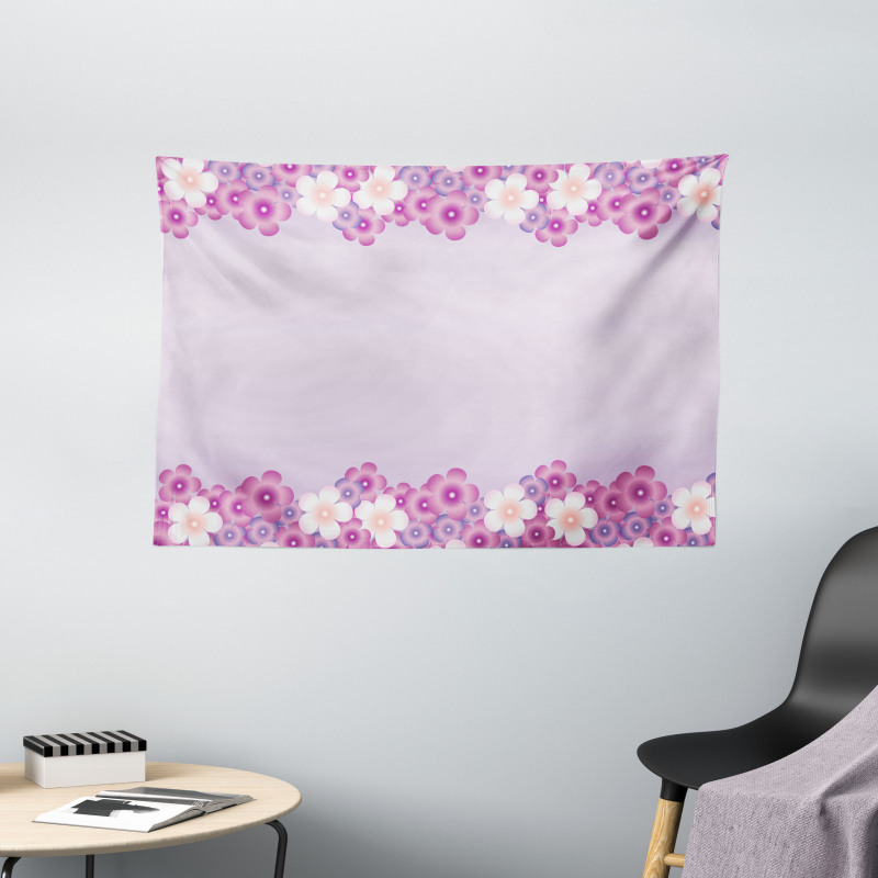 Floral Petals in Spring Wide Tapestry