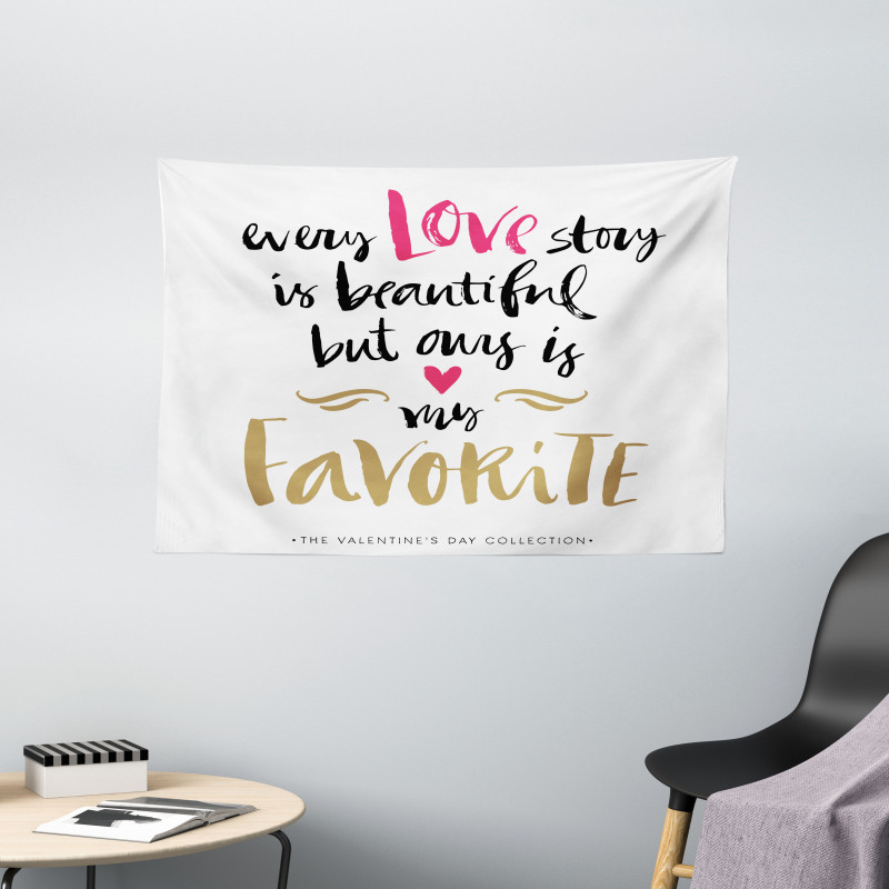 Romantic Words Wide Tapestry