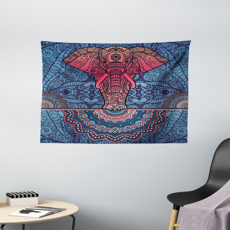 Oriental Sprials Cosmos Wide Tapestry