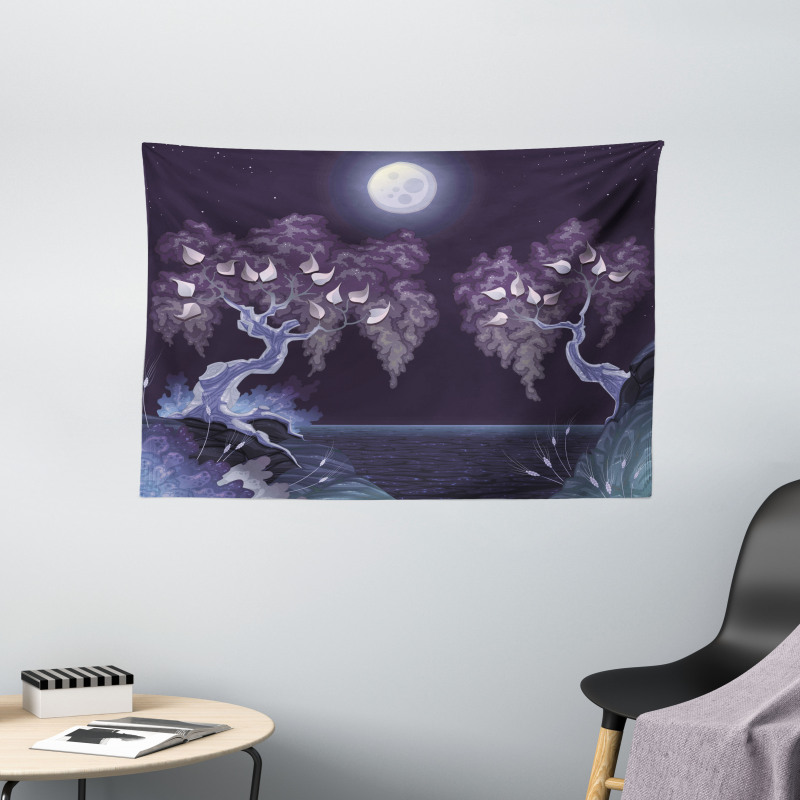 Dramatic Night Wide Tapestry