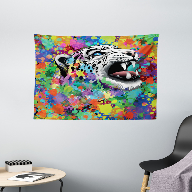 Leopard Wild Animals Wide Tapestry