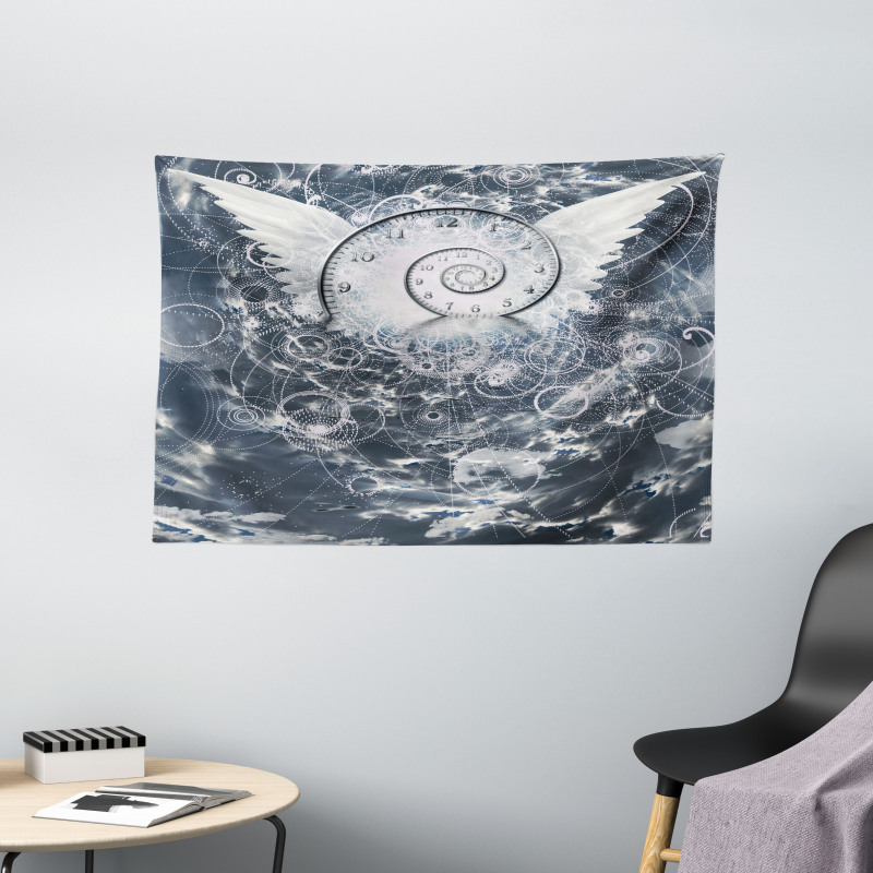 Surreal Cloud Paint Wide Tapestry