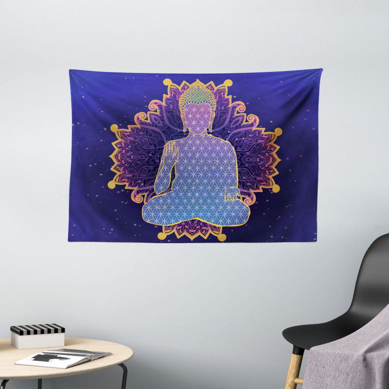 Yoga Ritual Karma Pose Wide Tapestry