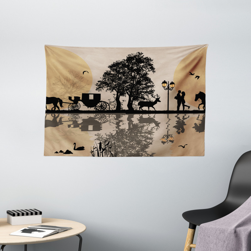 Cinderella Tale Carriage Wide Tapestry