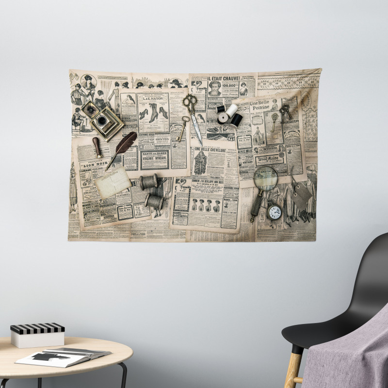 Old Fashion Design Wide Tapestry
