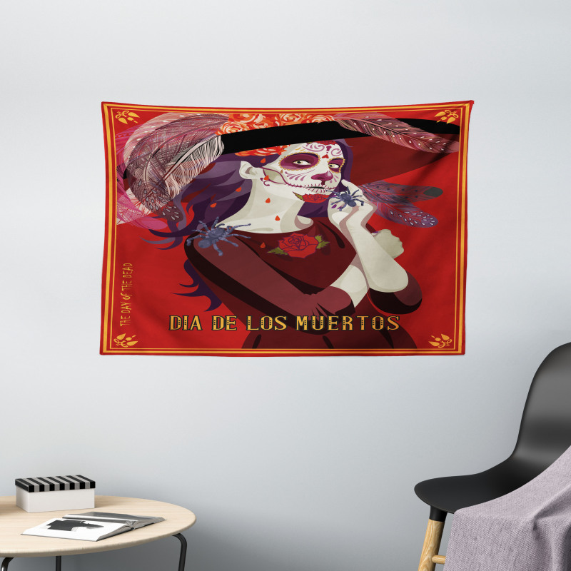 Dead Corpse Girl Wide Tapestry