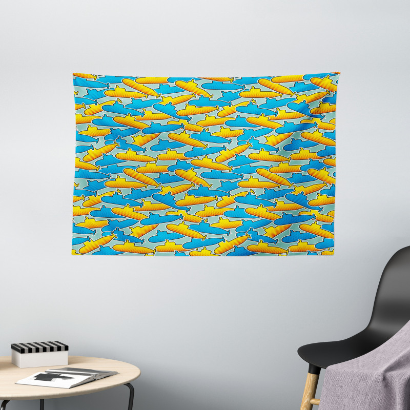 Pop Art Style Wide Tapestry