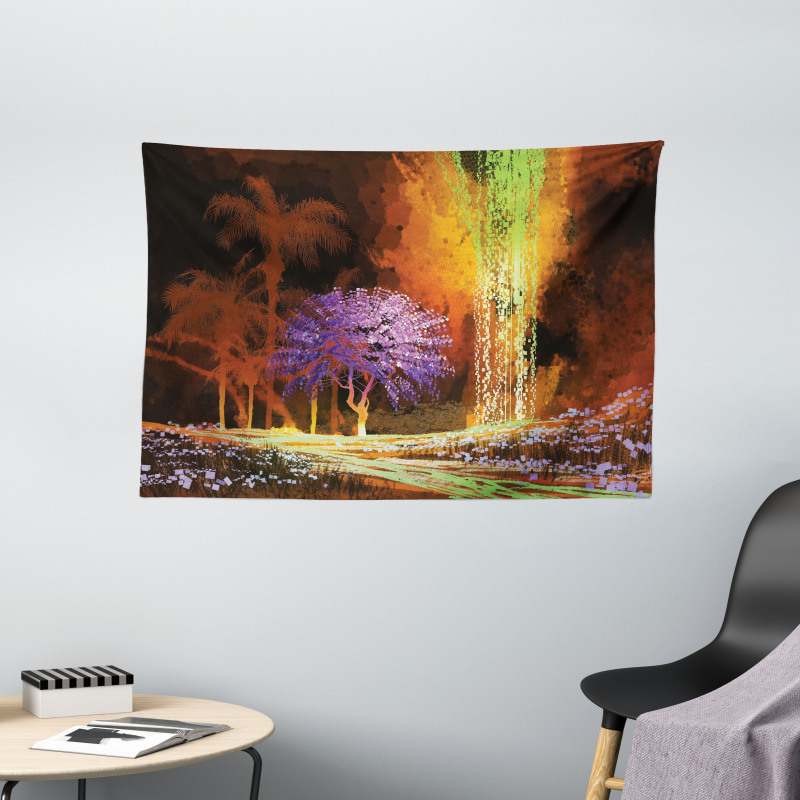 Digital Tropic Exotic Wide Tapestry