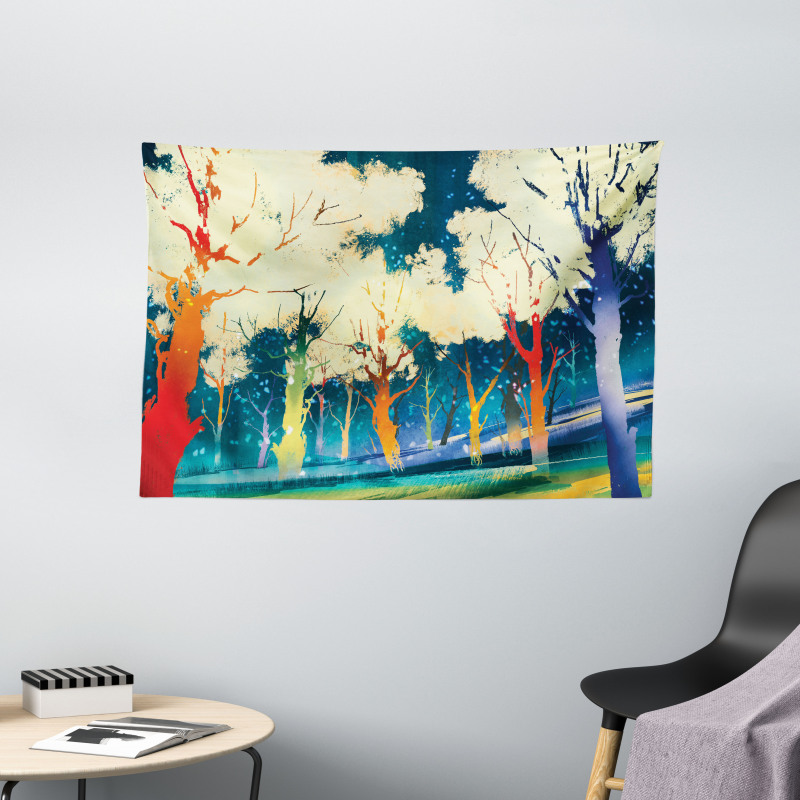 Trees Fiction Forest Wide Tapestry